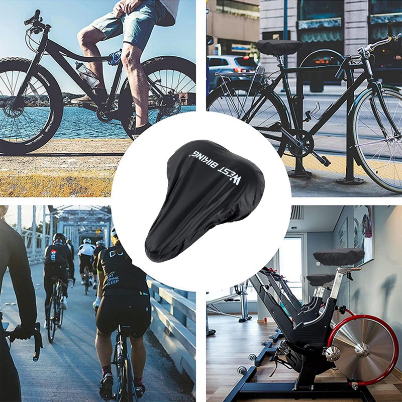 CTForest Pack of 2 Black Saddle Protectors Waterproof Bicycle Bicycle