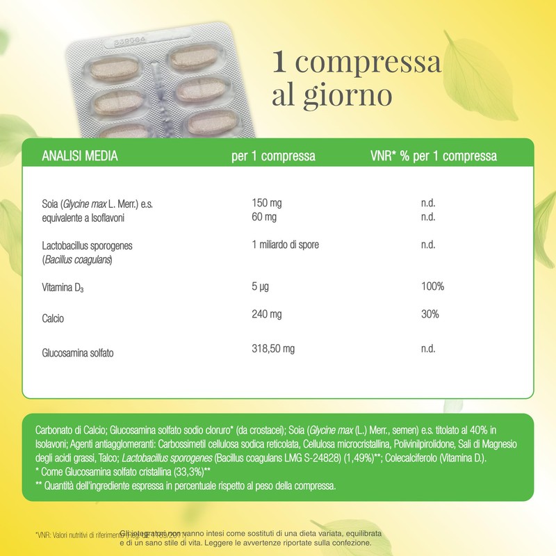 Estromineral Fit, Integratore Menopausa e Ossa, 40 Compresse con Isoflavoni