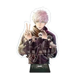 Fukujin Anime Gojo Satoru Figure,Acrylic Stand Desktop Ornament Display Standing Figure Multicolour (A)