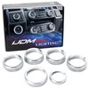 iJDMTOY 6pc-Set Silver Aluminum Air Conditioner Stereo Volume/Tune Trailer/4WD Switch