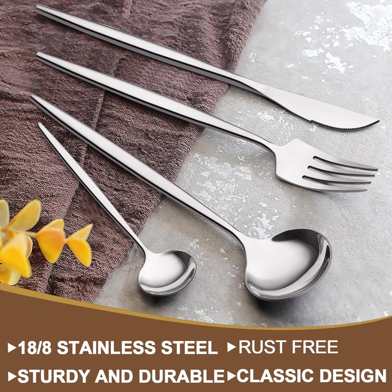 Silverware Set 30 Piece, Wildone Stainless Steel Flatware Set Service