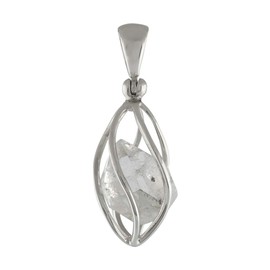 Starborn Starborn Herkimer Quartz 925 Sterling Silver Caged Pendant