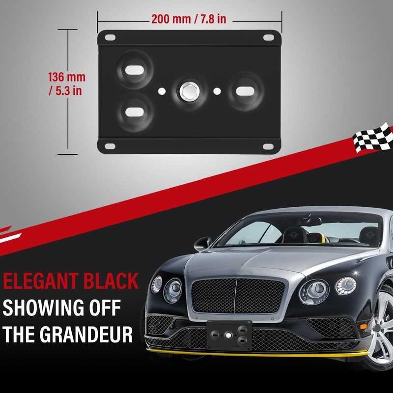 No Drill Front License Frame Compatible with Bentley Continental Bentley
