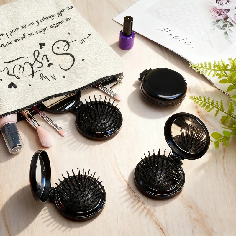30pcs Espejos De Bolsillo Para Maquillaje Portátil Con Peine
