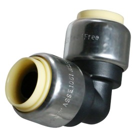 XFITTING 2 Pc 1/2" Push Fit Elbow, Push To Connect Elbow, PPSU, Plastic