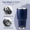 30 oz Navy Tumbler Stainless Steel Double Wall Vacuum Insulated