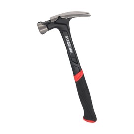 STARWORK One Piece Rip Hammer with Comfort Grip Handle for Pulling Nails, Woodworking and Professions 20oz