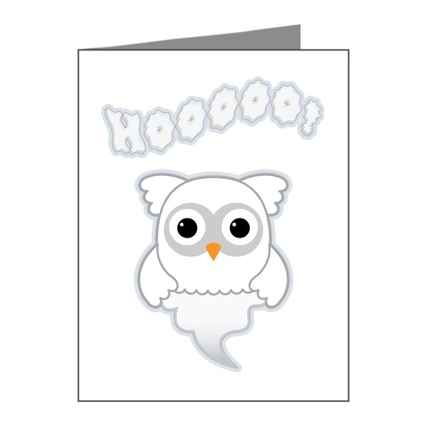 Truly Teague Note Cards (20 Pack) Spooky Little Ghost Owl