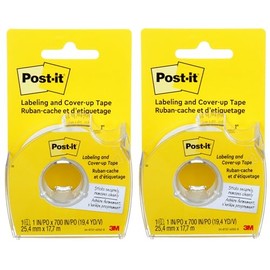 Post-it : Cinta de cobertura extraíble, no recargable, rollo de 1 x 700 pulgadas, se vende como 2 paquetes de - 1 - / - Total de 2 cada uno