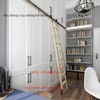 DIYHD 13FT Sliding Library Ladder Hardware Kit,Rustic Black Home Office