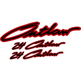 Graphics & More 3 SET Baja 24 OUTLAW jet Boat Graphics Decals stickers Other color size options