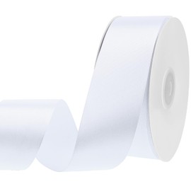 woric White Ribbon, 60 Yards 1-1/2 inch White Satin Ribbon Valentines Ribbon for Gift Wrapping Flower Bouquet Bow Making Wedding Party Valentine's Day Decorations
