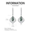 IMZM Teardrop Moss Agate Earrings for Women 925 Sterling Silver