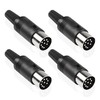 MEIRIYFA DIN 8-Pin Male Plug Connector, 4 Pack DIN 8