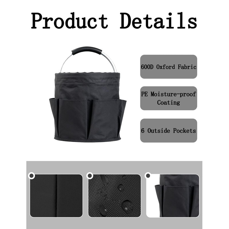 Cleaning Caddy with Handle, for Cleaning Supplies Organizer Bucket