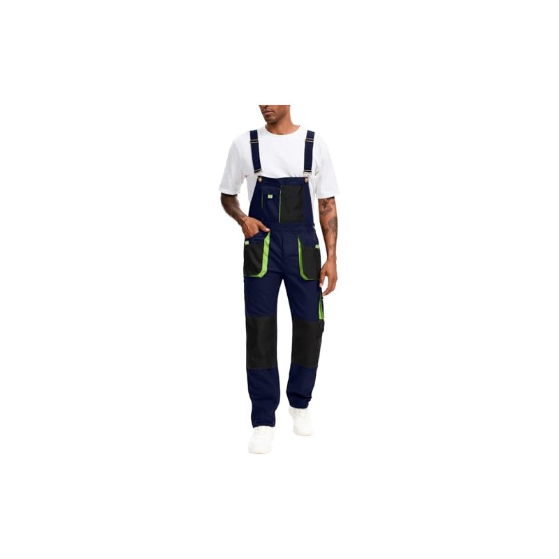 WORK IDEA Work Bib Overall for Men Workwear Casual Dungarees