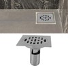 Square Shower Drain Kit 4.3in Stainless Steel Anti Clogging Odor