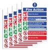 Fire Action Notice Sign - Rigid Plastic - Fire Resistance