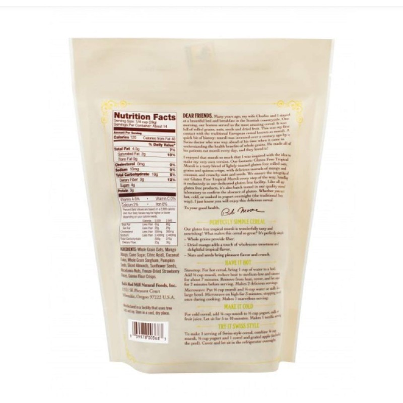 Bob's Red Mill Tropical Muesli, 14 Ounce (Pack of 2)