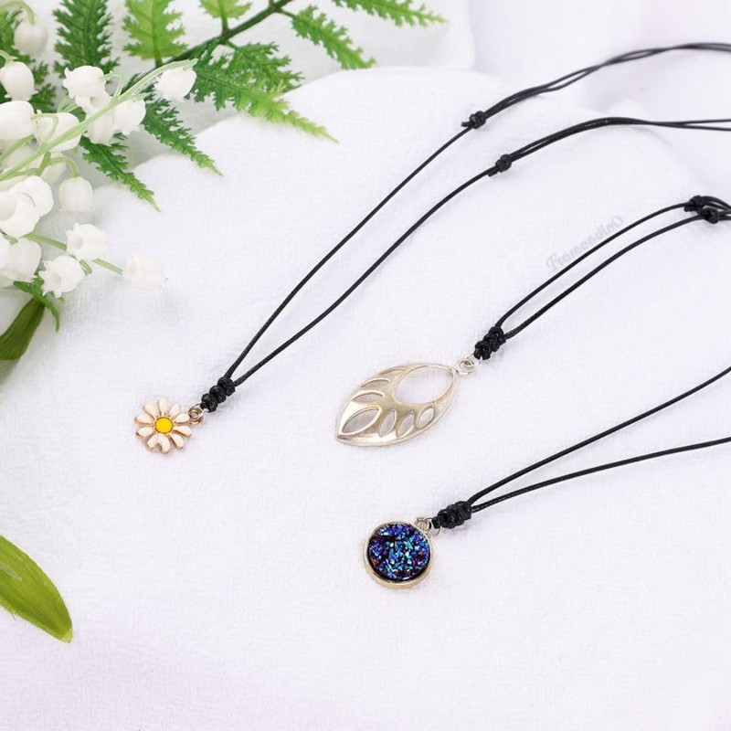 Framendino, 5 Pack Adjustable Necklace Cord for Pendants Rope with