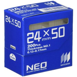 松浪 glassmaking Industrial Neo Cover Glass 24 X 50 No. 1 200 Piece c024501 