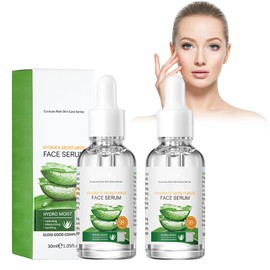 Hppsctink 2pcs Aloe Vera Serum, Aloe Vera-Feuchtigkeitsserum für das Gesicht, Verbessert Mattigkeit, Reduziert Fältchen, Strafft und hellt die Haut auf, 2pcs*30ml, serum
