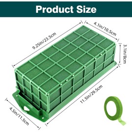 3 Pcs Floral Foam Cage, Rectangle Floral Foam Blocks for Fresh Flower, Floral Arrangement Supplies for DIY Fresh or Artificial Flowers, Wedding,Birthday Parties, Holiday Decorations