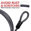 DELSWIN Security Steel Cable with Loops - 3/8 inch (10
