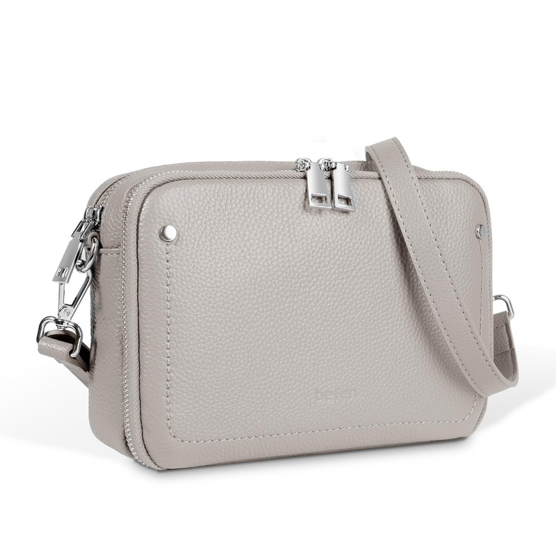 befen Genuine Leather Crossbody Bags for Women, RFID Protected Leather