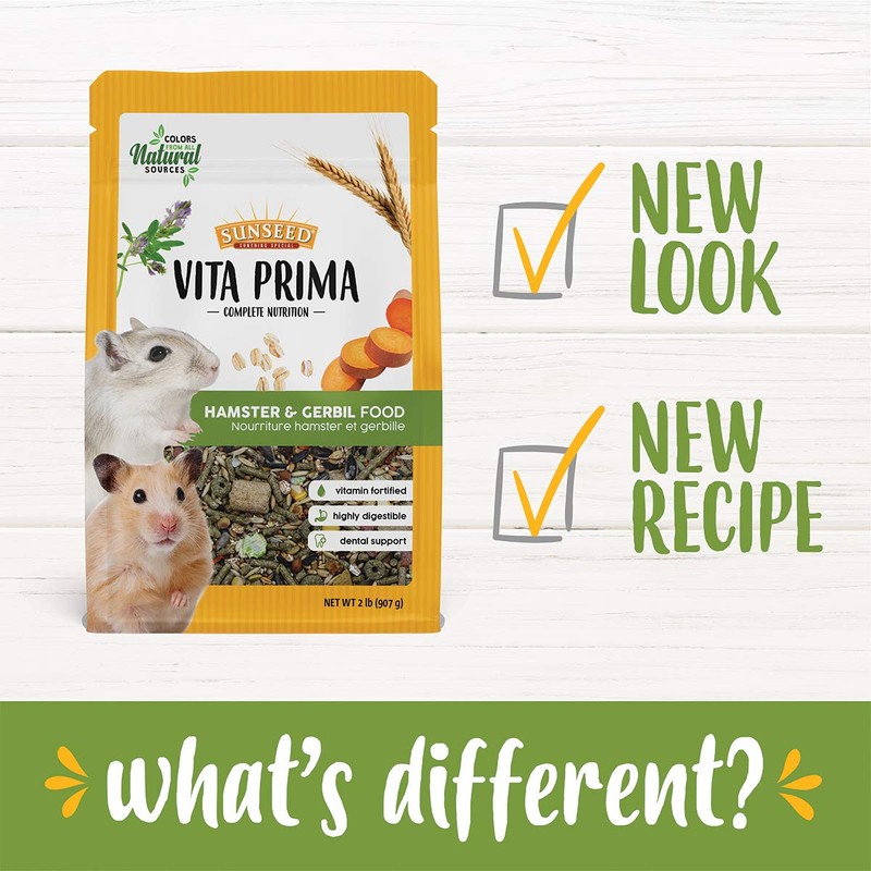 Sunseed Vita Prima Complete Nutrition Hamster & Gerbil Food, 2