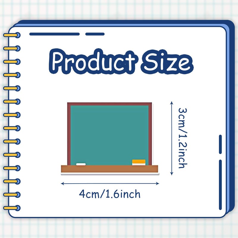 12 Pcs Back to School Sticky Notes,Pencil Ruler Book Blackboard