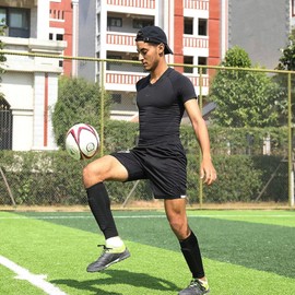 1Pair Ski Shin Protector, Antislip Collision Football Shin Guards Pads Sleeves,Sleeves with Optimized Insert Pocket, Calf Protective Sleeve Professional Crashproof Shin Guards for Men, Women