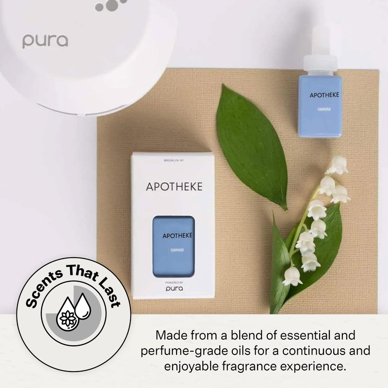 Pura Smart Aromatherapy Diffuser Fragrance Refill by Apotheke (Canvas, 2-Pack)