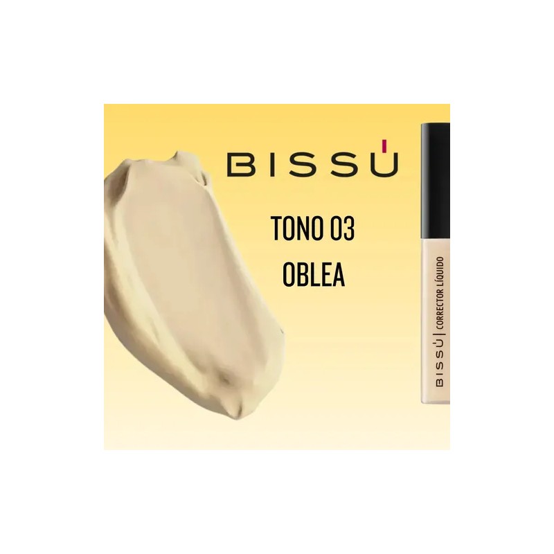 Corrector Líquido Bissú 03 Oblea, Para Ojeras e Imperfecciones, Acabado