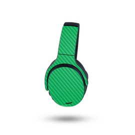 MightySkins Carbon Fiber Skin Compatible with Skullcandy Crusher ANC 2 - Solid Green | Protective, Durable Textured Carbon Fiber Finish | Easy to Apply