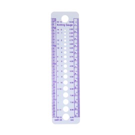 Haiki Multifunctional Knitting Needle Gauge Ruler Knitting Needle Measuring Tool Knitting Measuring Ruler Needle Sizing Tool