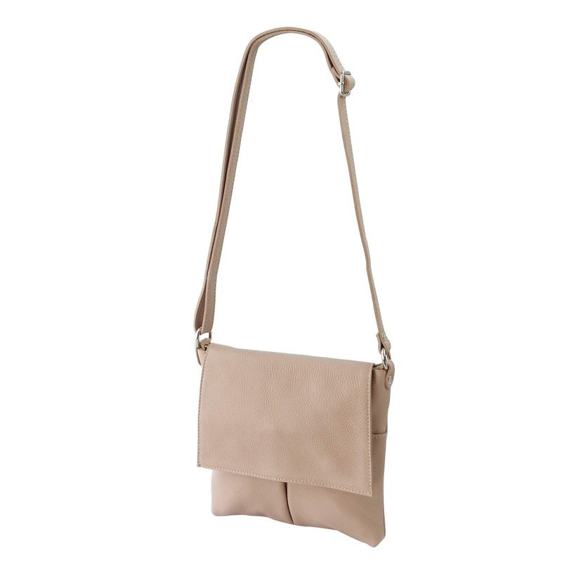 SH Kim G182 Real Leather Cross-Body Shoulder Bag with Grained