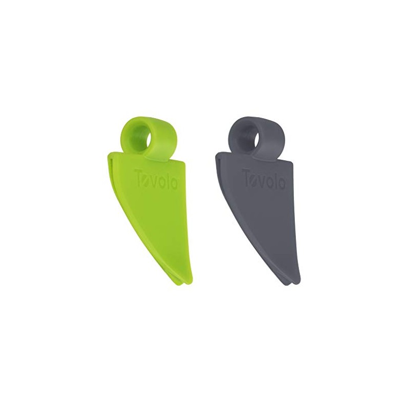 Tovolo Knife Cleaner, One, Charcoal/Spring Green