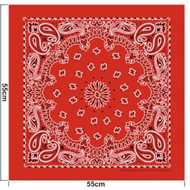 Karl Loven Bandana, Neckerchief, Headscarf, Original Paisley Pattern, Bikers’ Headwear, Hair Scarf, Wrist Bandana, 100% Cotton, Premium Quality for Women, Men