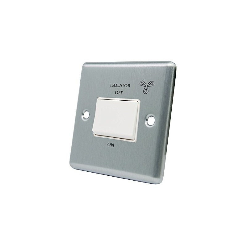 AET CSC3PFANWH Satin Chrome Classical White Insert Plastic Rocker Switch-10
