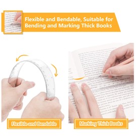 YGAOHF 4 Pcs 12 Inch Clear Ruler, Plastic Clear Ruler with 1 Tape Measure, Flexible Straight Ruler with Inches and Centimeters for School Classroom, Home, or Office