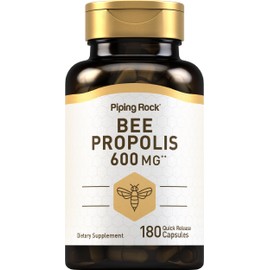 Piping Rock Bee Propolis Extract | 600mg | 180 Capsules | Non-GMO, Gluten Free Supplement