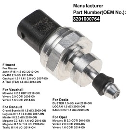 YAOPEI Turbo Exhaust Air Pressure Sensor for N-issan Qashqai X-Trail V-auxhall R-enault Megane Vivaro Juke Grand Scenic Laguna Master Trafic Movano Duster Logan Sandero 8201000764