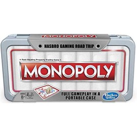 Hasbro Gaming Road Trip Series Monopoly Game Portable Board Game to Take on the Go for Kids Aged 8+