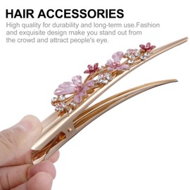 Frcolor Beak Clip Dakar Clip Pin Large Flower Hair Clip Hair Closure Women Hair Accessories 1 Piece (Pink)
