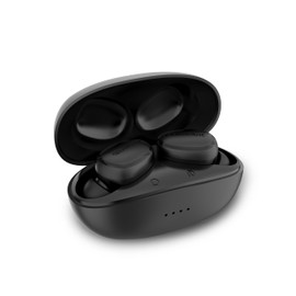 BlueAnt Pump Air Nano True Wireless Earbuds, Bluetooth 5.3, 20 Hours Playback, Black/White (Black)