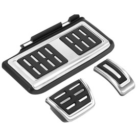 Pedal Cover T5 Durable Pedal Cover T5 Fit for Volkswagen Golf 7 Tiguan L Tanyue 19 Sagitar 18 Bora Lingdu 20 Tukai Throttle Brake Pedal (Nero + Bianco)