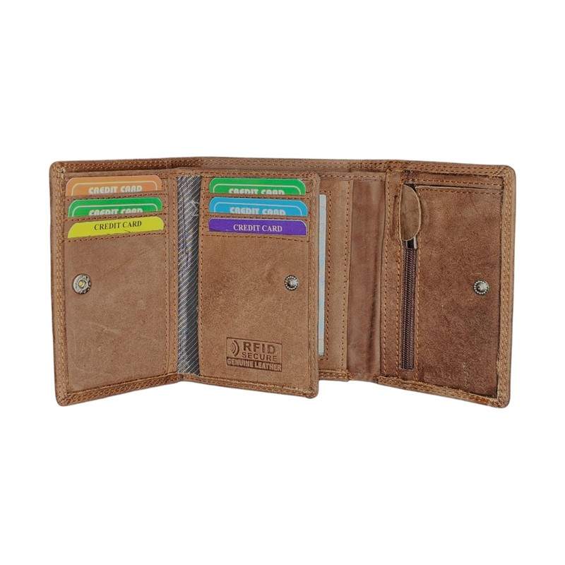 MORUCHA Designer Wallets Mens RFID Blocking Genuine Leather Trifold Wallets
