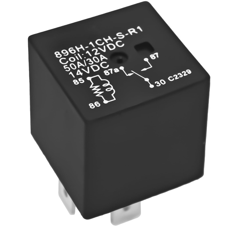 896H-1CH-S-R1 Automotive Relay (Pack of 4) - 12VDC 50AMP 5-Pin