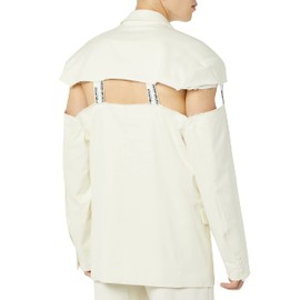 maison blanche All Gender Cut-Through Jacket, Dirty-White, 4
